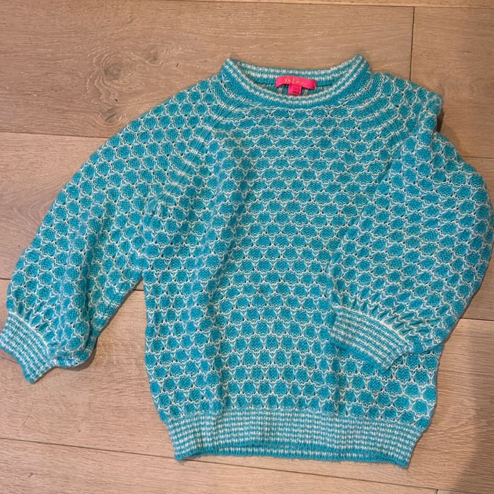Lilly Pulitzer Blue and White Sweater